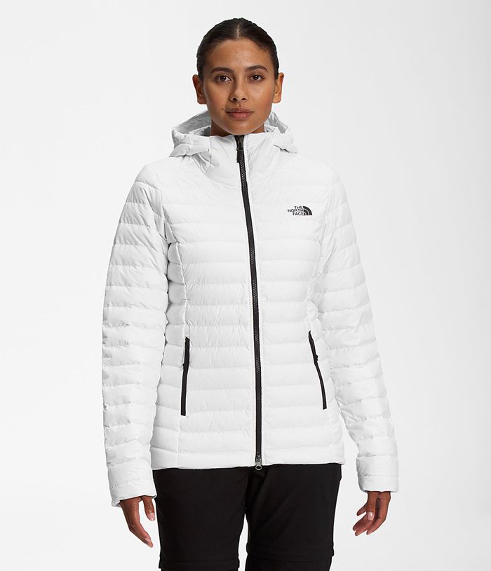 The North Face Kurtka Puchowa Damska Białe Rozciągać Bluza - PYQV27465